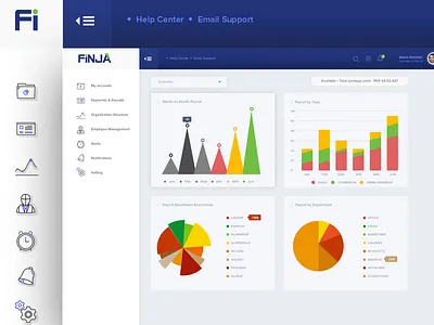 Payroll colors dashboard mockup payroll ui ux app