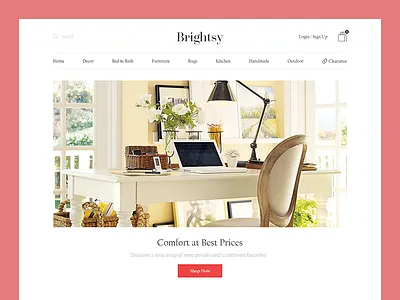 Ecommerce Website Design ecommerce lifestyle simple user interface webdesign
