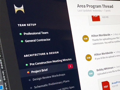 Threads app chat conversation design hospitality responsive thread ui ux web