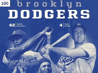 Donaver Game Program Mock-Up athletics brooklyn cooper union dodgers donaver font jackie robinson slab slab serif sports type design typeface