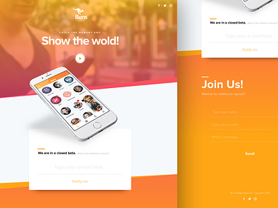 Home Page - UI proposal app form home iphone kangaroo landing page page subscribe web