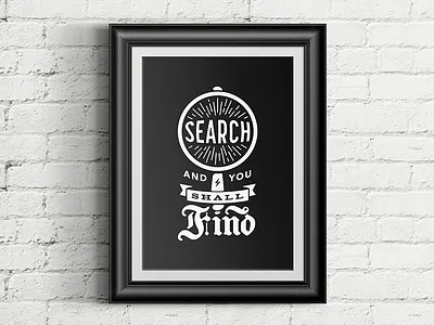 Search & You Shall Find avenir blackletter bw coop blackletter cooper black find lettering magnifying glass matchbook search swiftype