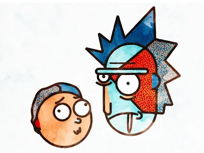 Rick and Morty art cartoon morty painting picasso rick rick and morty