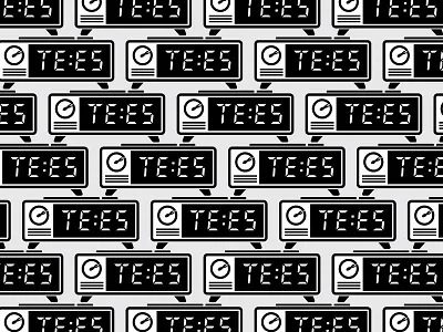 TE:ES clock digital pattern repeat tees