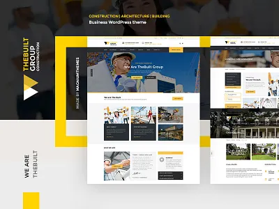 TheBuilt construction creative design hero minimal slider web wordpress