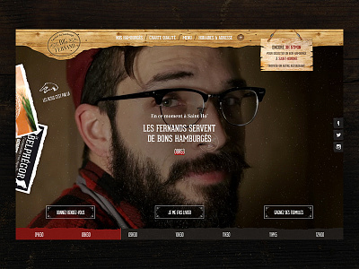 Big Fernand food hamburger skeuomorphism ui video webdesign