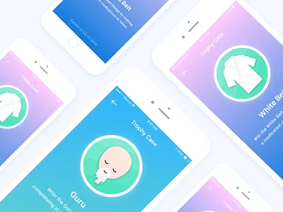 Karate Trophy app colors experience gradient health interface ios karate sports ui user ux