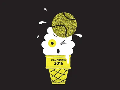 Camp Berny 2016 advertising art grain ice cream illustration philadelphia philly summer tennis