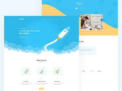 Concept for personal website agency concept illustration personal ui unidack ux web design