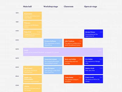 Amsterdam UX Camp - event schedule amsterdam barcamp bold type conference event geometric illustration landing page schedule ux uxcamp website