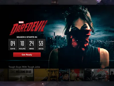 Daredevil Countdown daredevil motion netflix ux