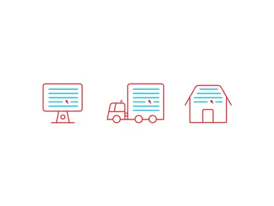 The online shopping process click custom icon icon online online shopping shopping