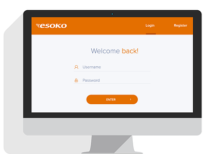 Esoko Platform - Login page flat ui landing page login login ui web design
