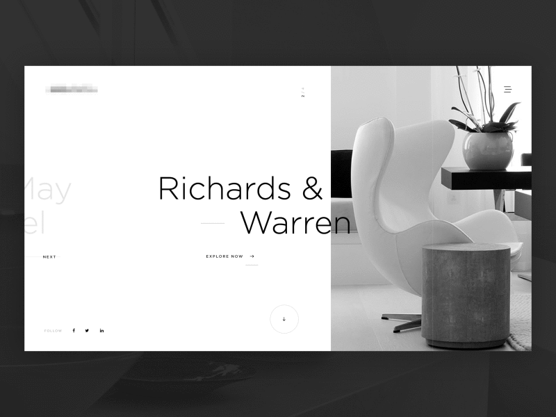 slider agency animation clean fashion gallery photo portfolio slider typography ui ux website