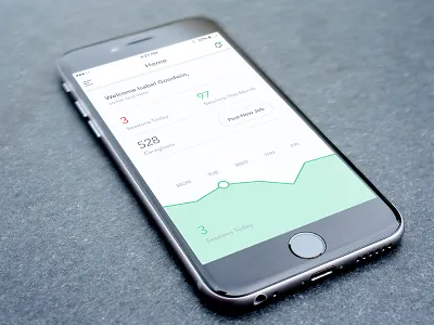 WeCare WIP clean flat friends health healthcare ios iosapp iphone messenger social ui ux