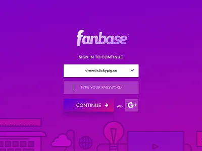 Login screen and wordmark buttons flat google icons input material design motion social media ui ux