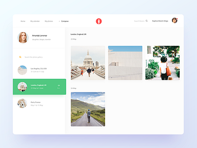 Photo Gallery album blog gallery gallery layout gallery view image list photo photo album pic ui ux