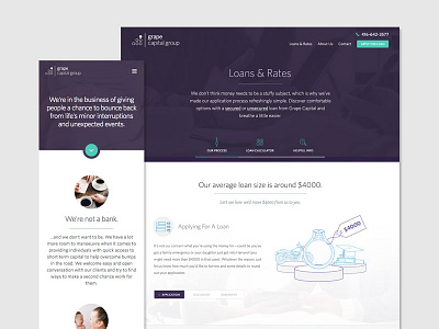 Grape Capital Group bank clean financial fresh lending loans money purple rates