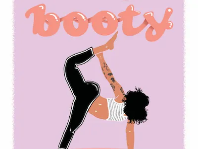 Big Booty Yoga Print girl illustration yoga