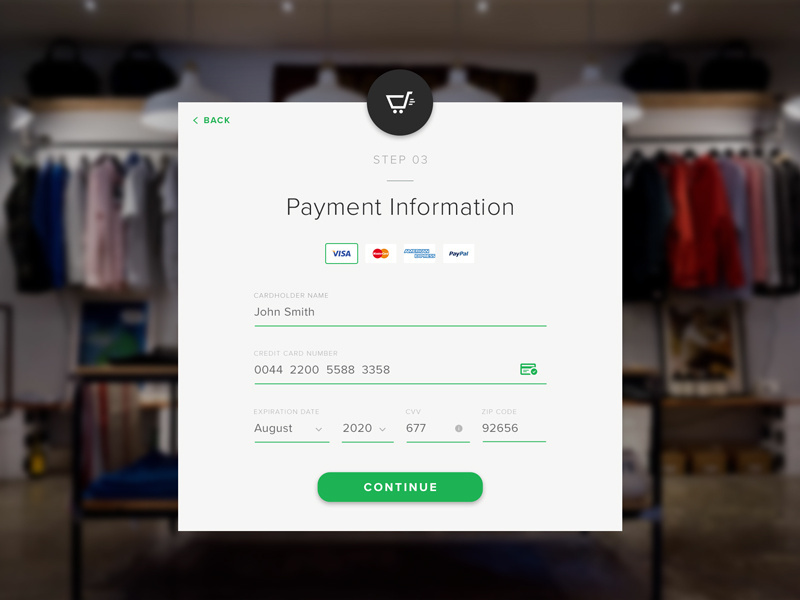Example of Daily UI 02 - Credit Card Form