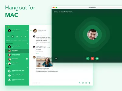 Hangout for Macbook chat chatting design google hangout hangout mac ui ux