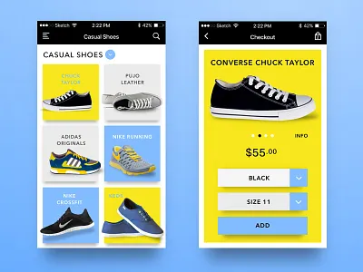 Mobile Ecommerce App Concept app clean ecommerce ios iphone mobile modern retail sketch store ui ux