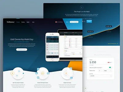 Goldmoney Personal - Savings marketing page marketing site design mike busby web design web page website