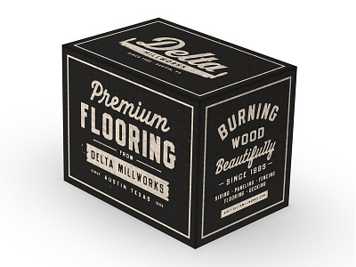 Delta Sample Box box logo mill packaging typography wood