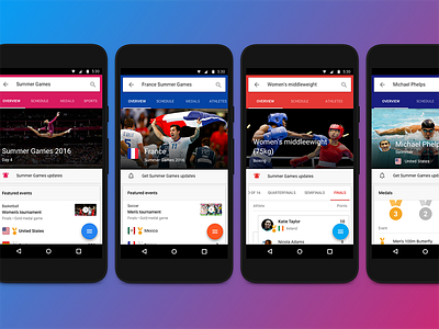 Rio 2016 inside Google Search desktop google google search material mobile olympics ui