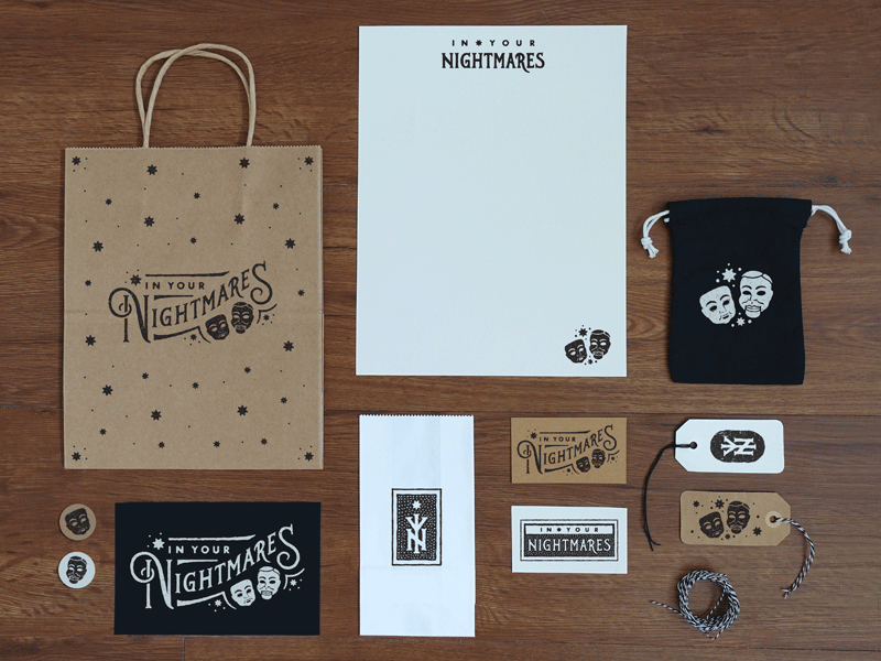 In Your Nightmares Branding Mockup bag branding business cards business set identity kraft letterhead logo mock up tag