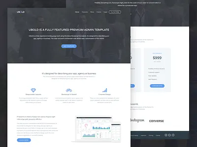 Ubold - Landing design flat landing ui ux