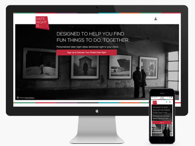 Date Night Is... Homepage mobile mobile design responsive web web design