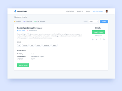 Apply for a job app apply clean description freelancer icons job material design remote work table tags