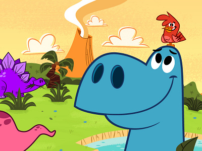 Dinosaur Fun dinosaurs illustration kidlit vector vector textures