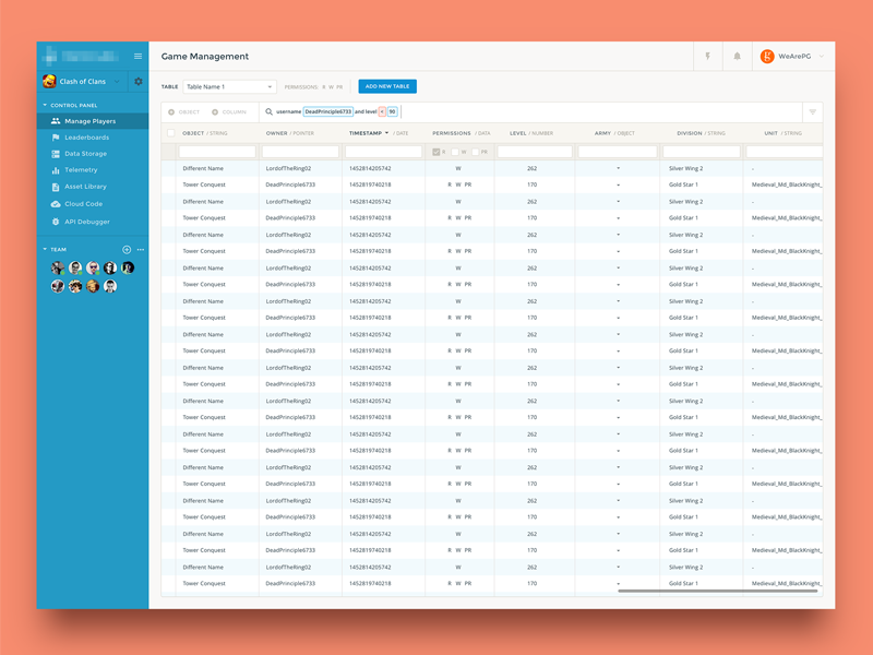 Example of Data Storage Admin