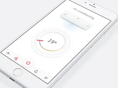 Air conditioning concept app free icon illustration ios mobile sketch ui