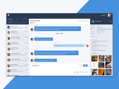 Messaging App app application chat conversation desktop interface messaging messenger sms ui ux web