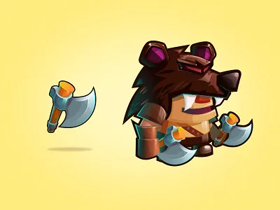 Sword & Magic - Barbarian cute game illustration magic