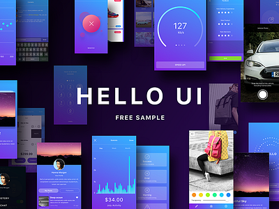 Hello UI Kit Free Sample app app design free psd free sketch hello ui kit ios 10 ios app ios ui kit ui design ui kit user interface wireframe