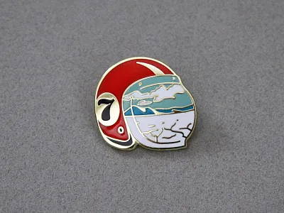 Salt Flats Enamel Pin desert helmet hot rod motorcycle racing salt flats speed