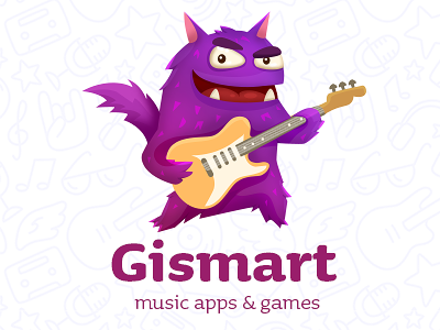 Logo Gismart android apps color funny gismart ios logo monster music