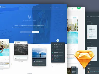 Based UI Kit for Sketch : Free activity feeds activity streams feeds free freebie sketch ui kit ux kit