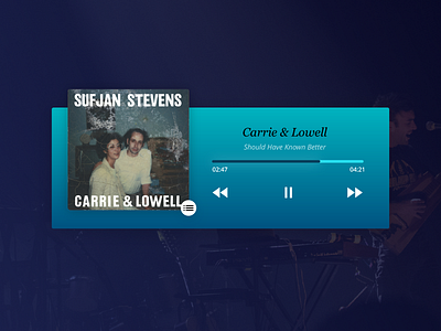 UI simple and little Player music card design list minimal music player simple sketch thumb ui
