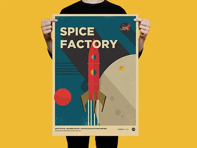 Spice Factory Poster graphicdesign illustration nasa poster space spicefactory