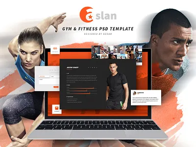 ASLAN | Available on UI8 aslan diffused shadow dzoan fitness gym healthy personal trainer psd sport ui8 yoga