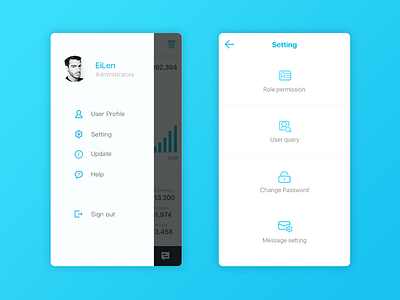 Personal center and setting uiux