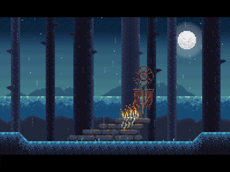 Moonlight animation environment gif pixel