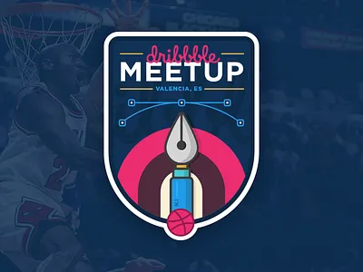 Dribbble Valencia Meetup badge dribbble españa meetup spain valencia