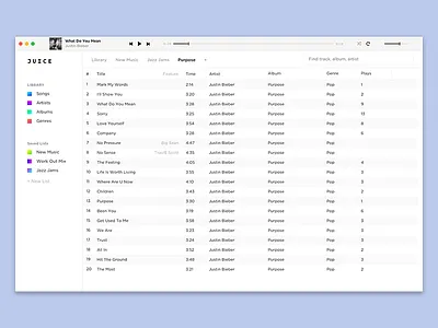 JUICE music open source osx player ui