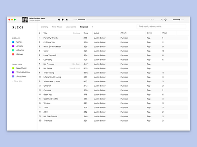 JUICE music open source osx player ui